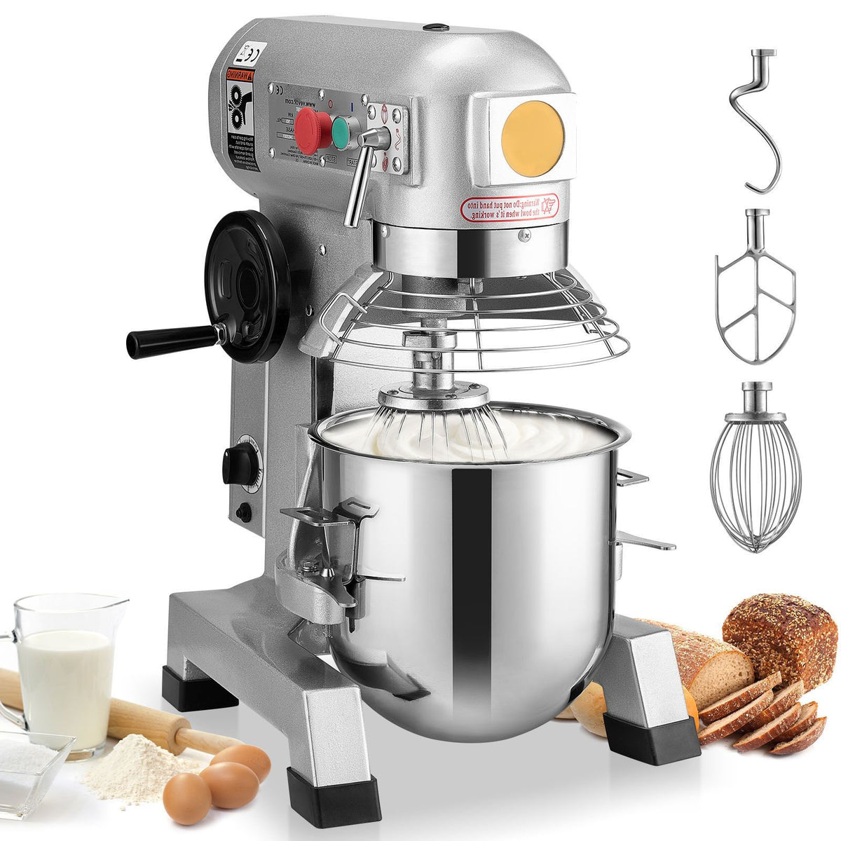 Commercial Food Mixer with Powerful Motor and Versatile Attachments