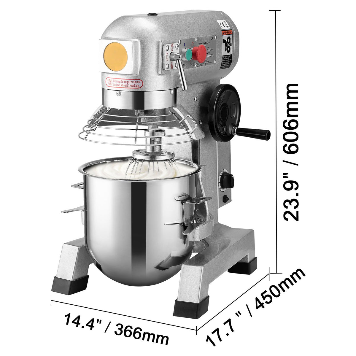 Commercial Food Mixer with Powerful Motor and Versatile Attachments