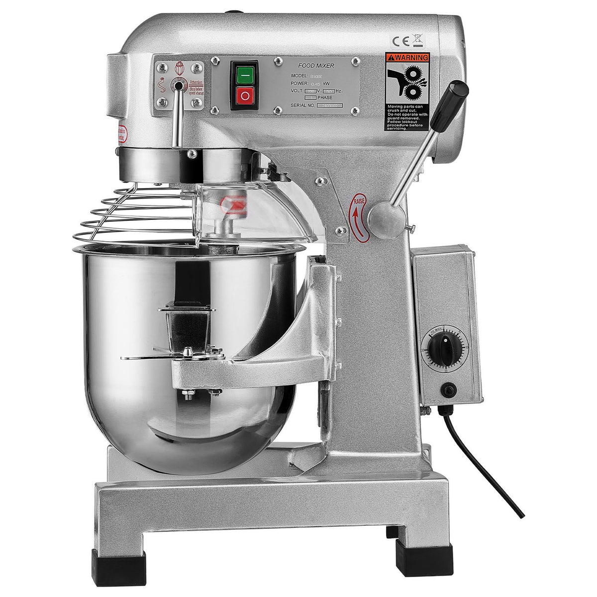 VEVOR Commercial Stand Mixer with Three Speeds and Attachments
