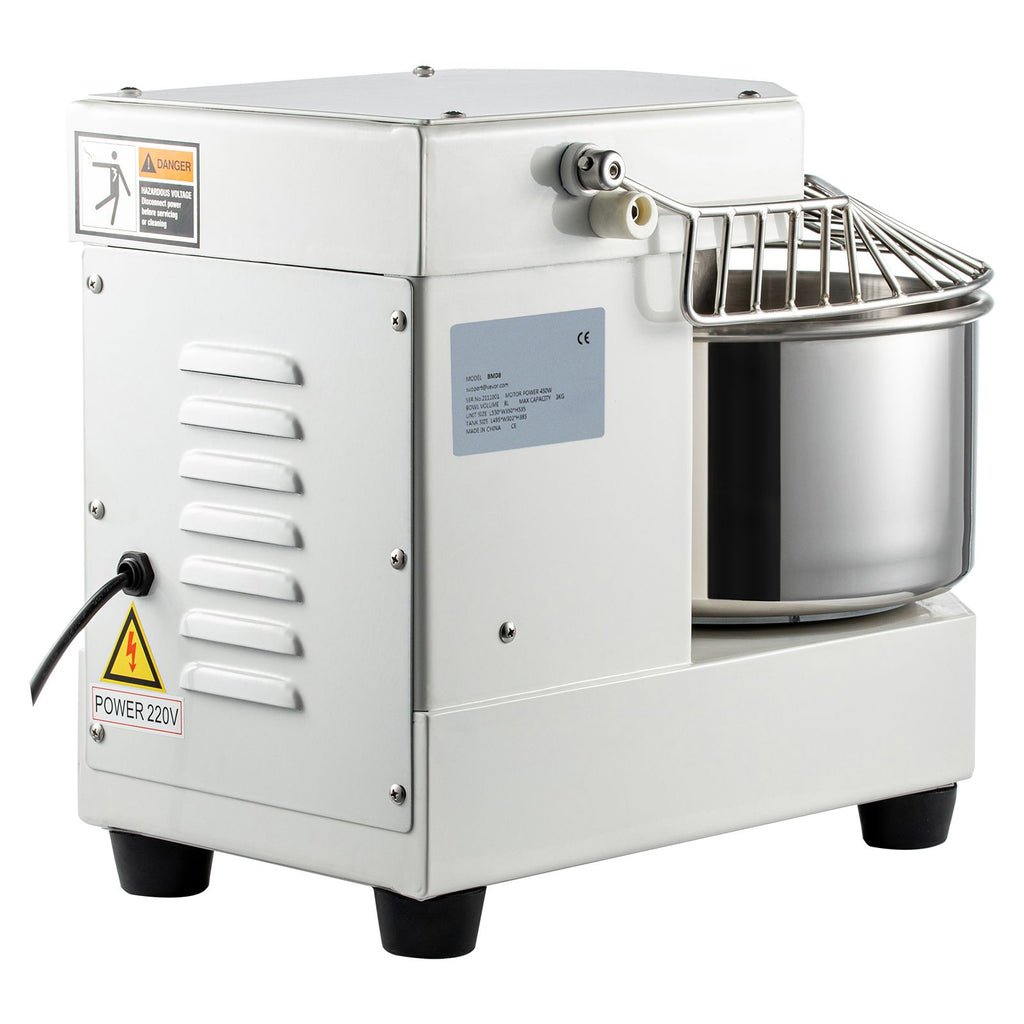 Commercial Food Mixer, 7.3Qt Capacity, 450W Dual Rotating Dough Kneading Machine with