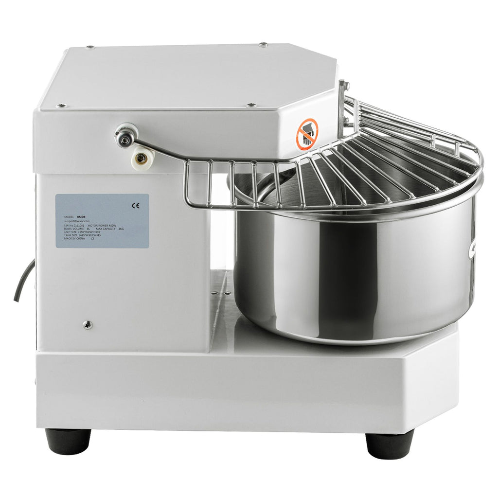 Commercial Food Mixer, 7.3Qt Capacity, 450W Dual Rotating Dough Kneading Machine with