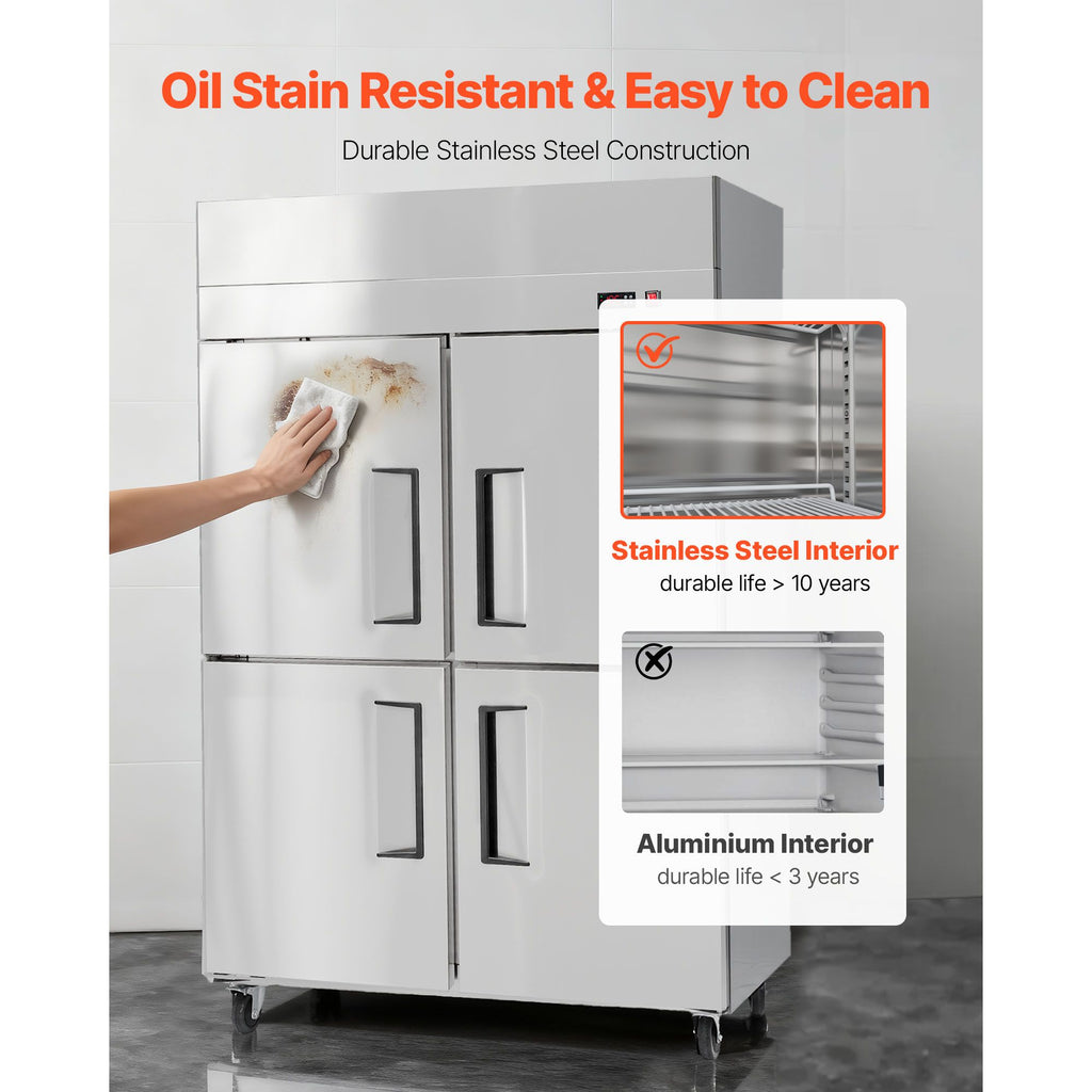 Four-Door Commercial Reach-In Freezer