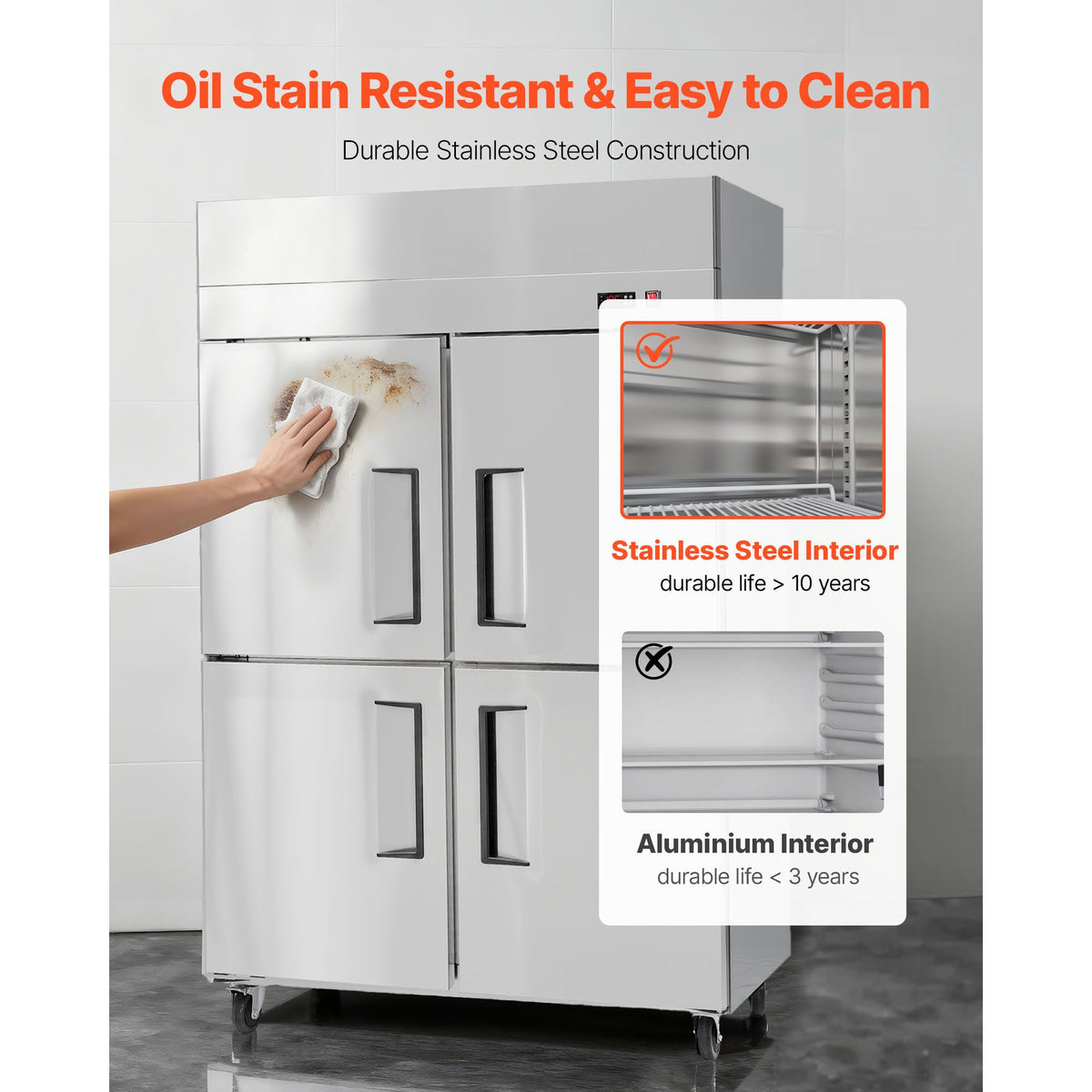 Four-Door Commercial Reach-In Freezer