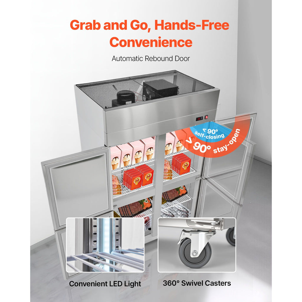 Four-Door Commercial Reach-In Freezer