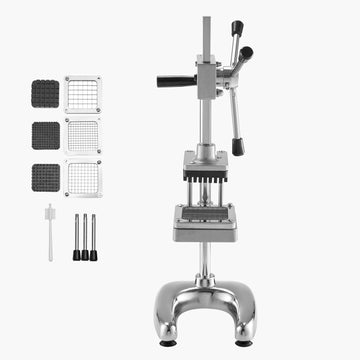 Commercial French Fry Cutter with 3 Stainless Steel Blades – Manual Vegetable Chopper