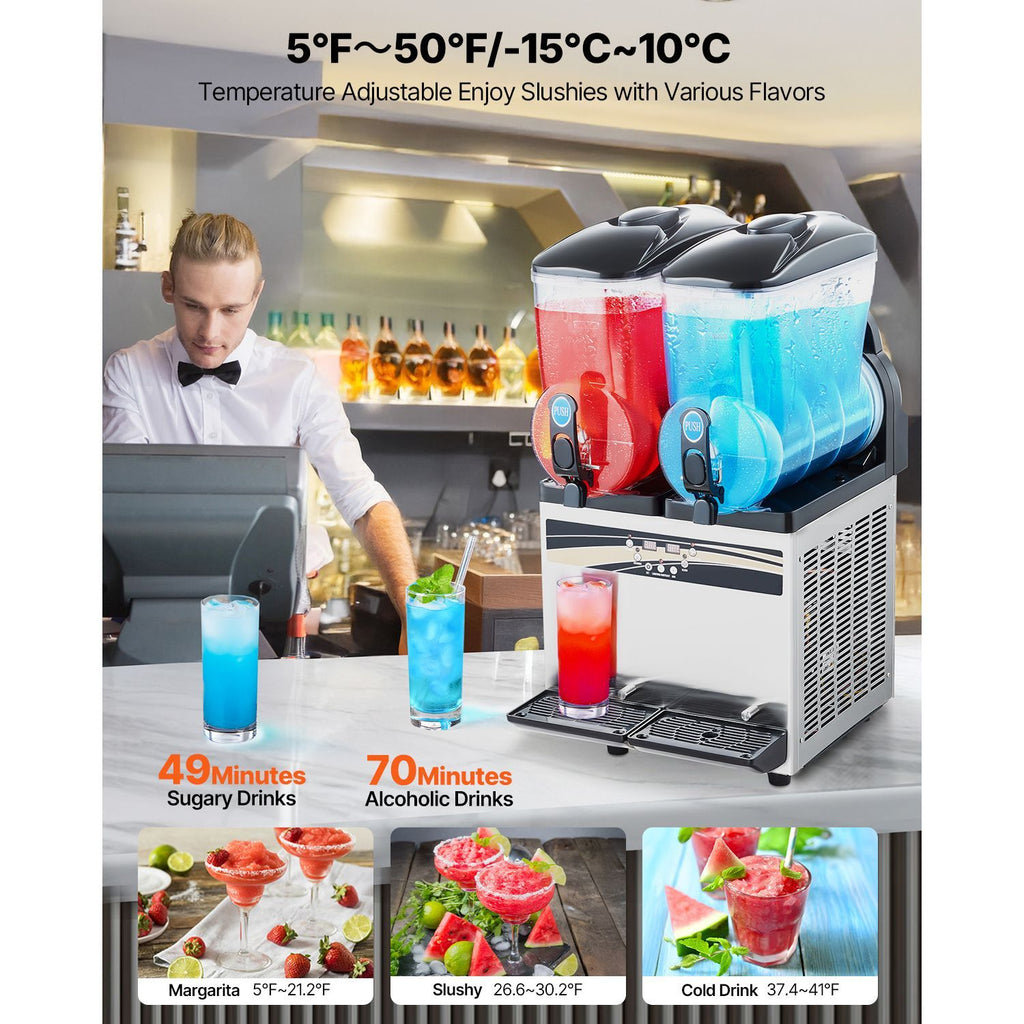 Dual-Tank Commercial Frozen Drink Maker