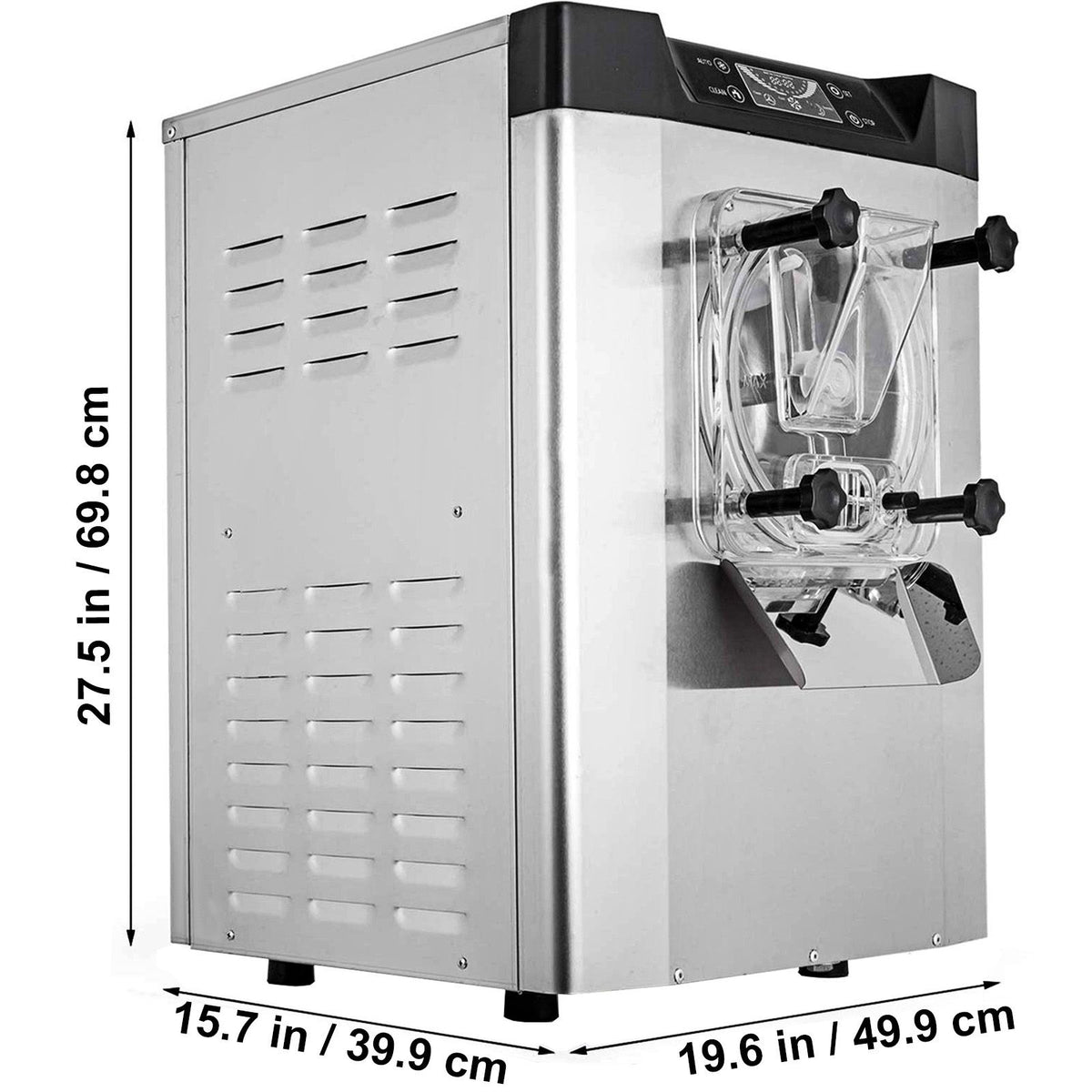Commercial Ice Cream Machine 1400W 20/5.3 Gph Hard Serve Ice Cream Maker with LED Display Screen Aut