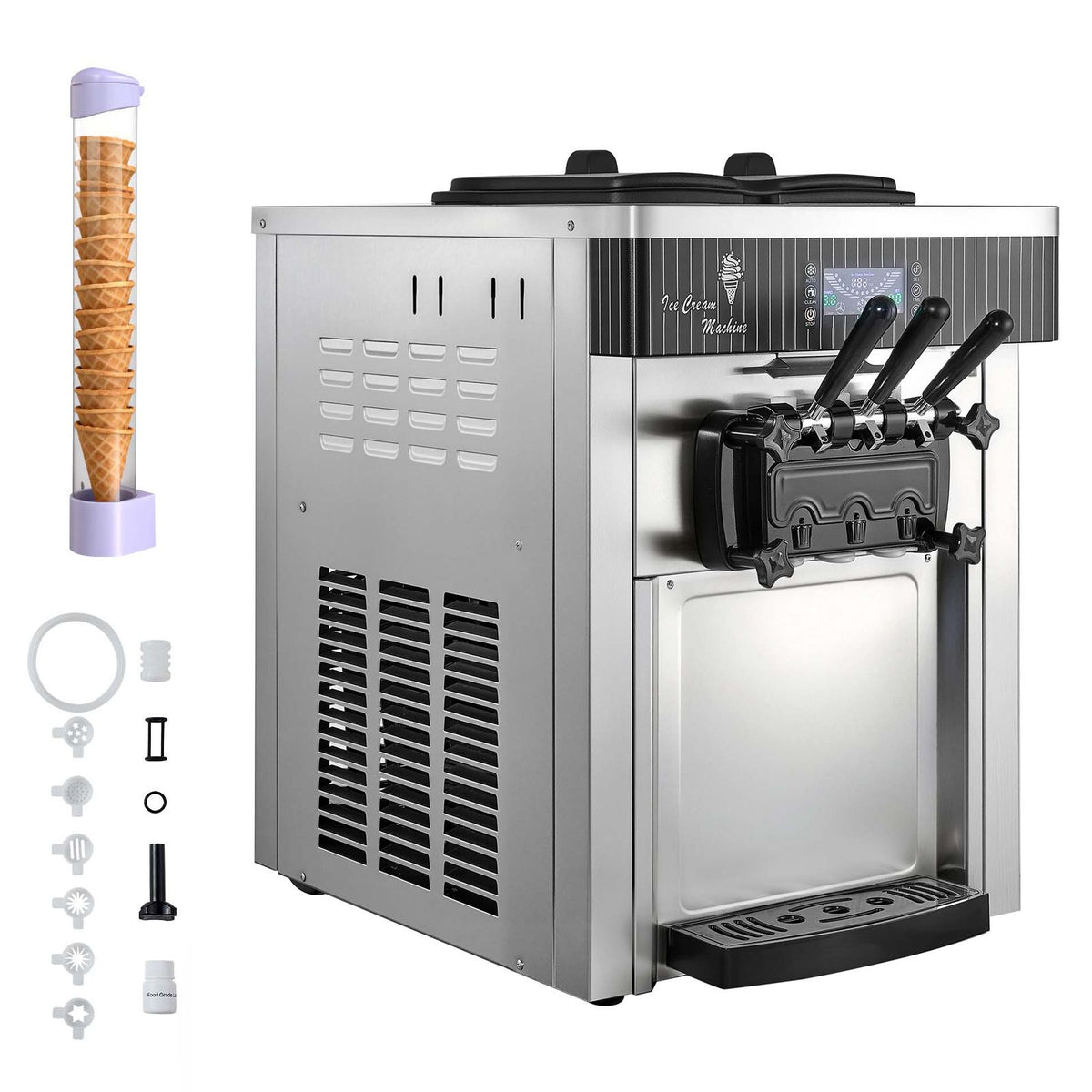 Commercial Three-Flavor Countertop Soft-Serve Machine