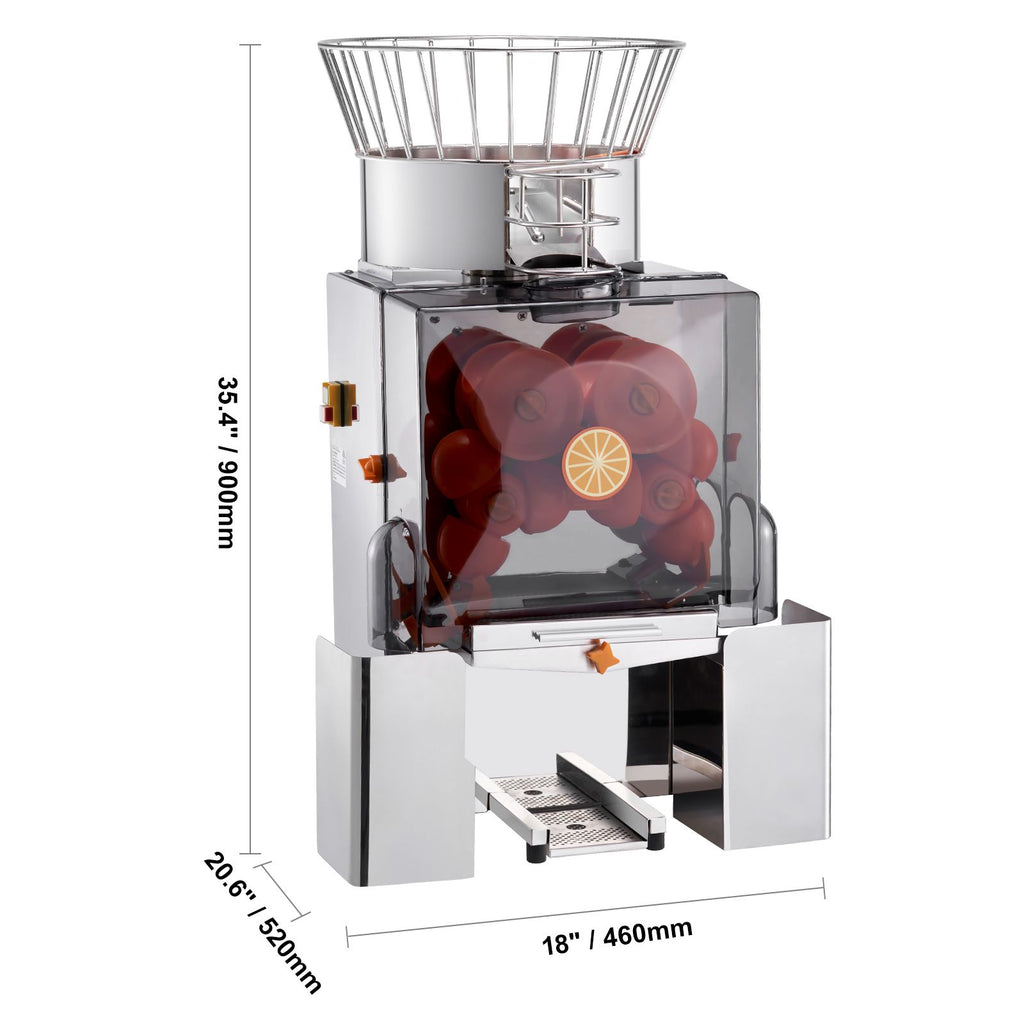 Commercial Orange Juicer Machine, 120W Automatic Feeding Juice Extractor, Stainless Steel Juice Extr
