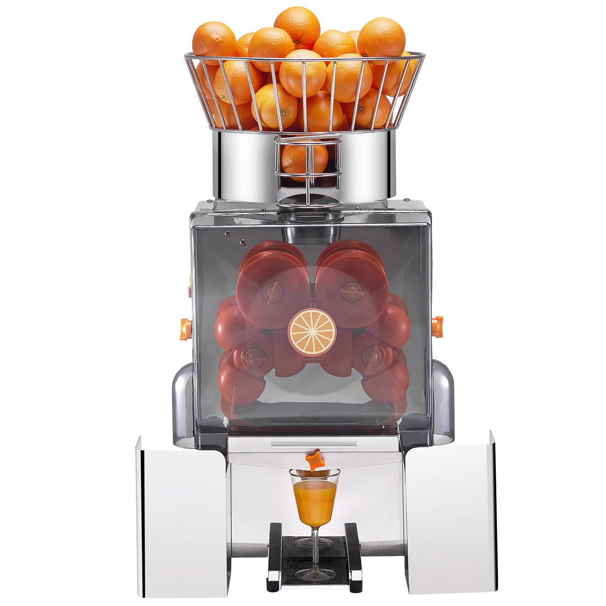Commercial Orange Juicer Machine, 120W Automatic Feeding Juice Extractor, Stainless Steel Juice Extr