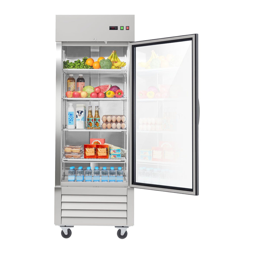 Commercial Glass-Door Refrigerator with Digital Control