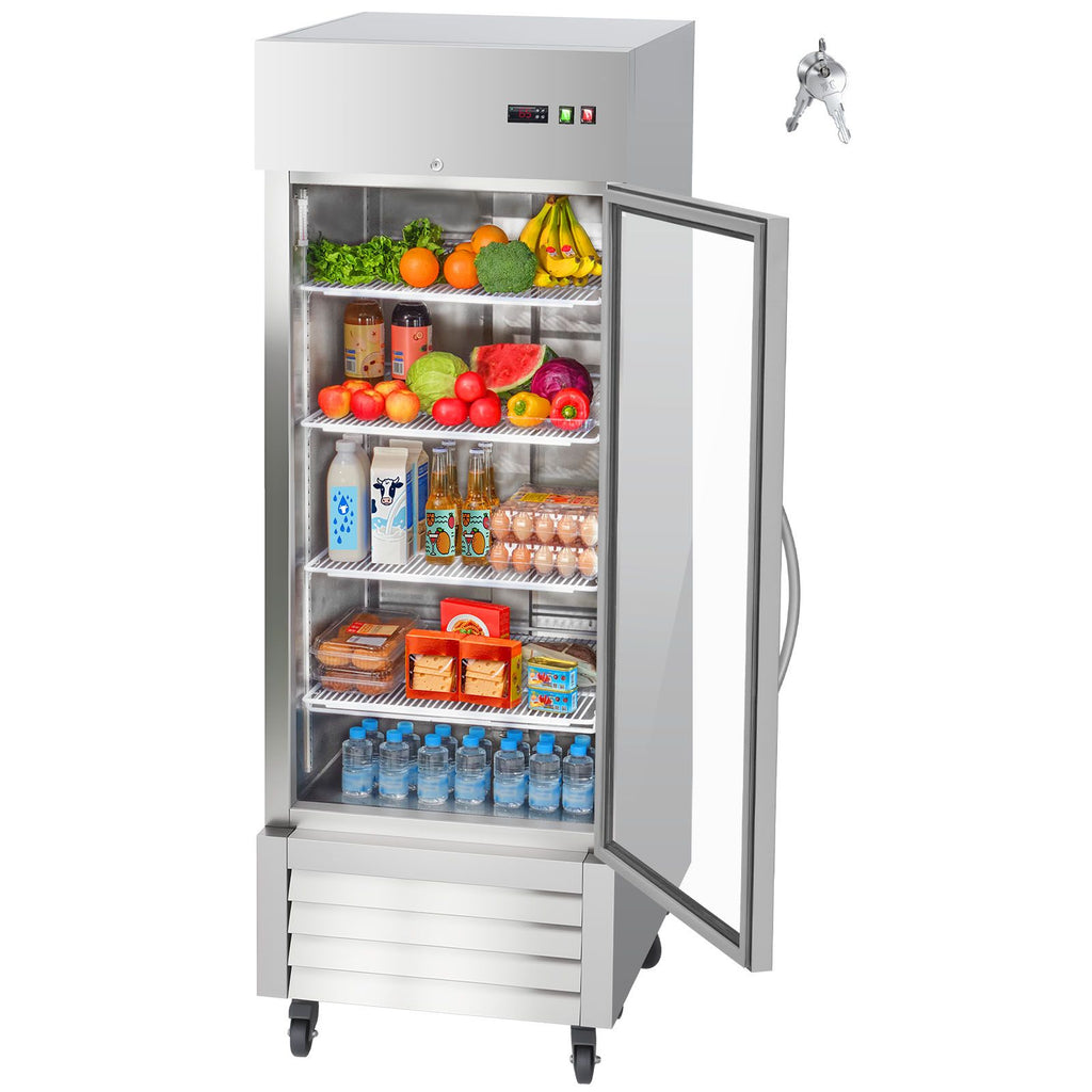 Commercial Glass-Door Refrigerator with Digital Control