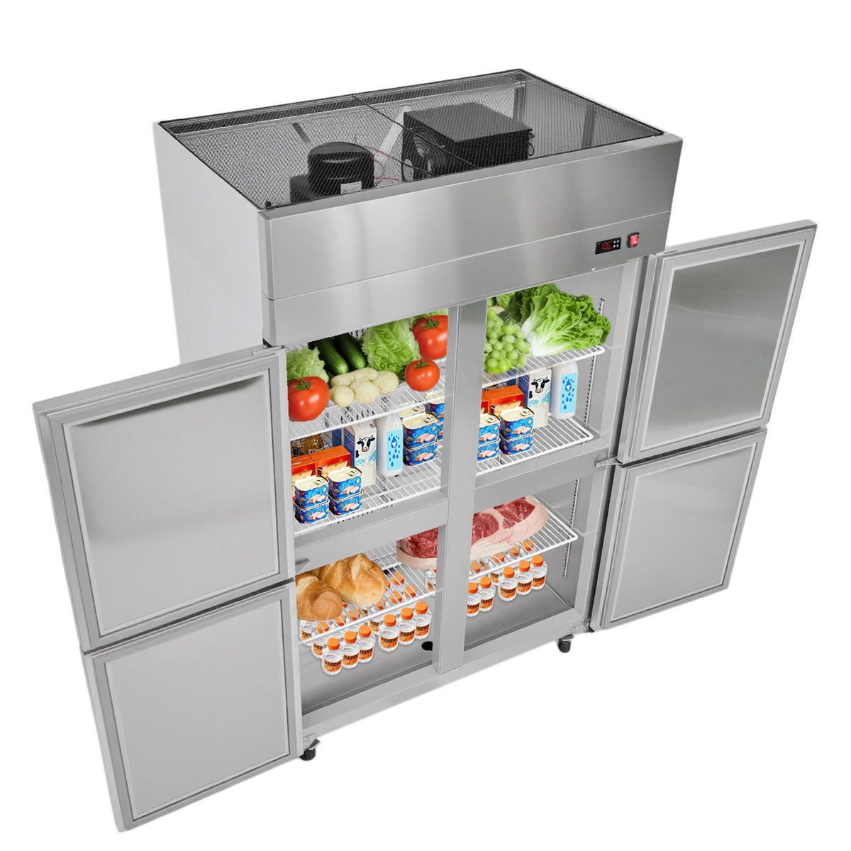 Commercial Reach-In Refrigerator with Frost-Free Auto-Defrost and Digital Temperature Control