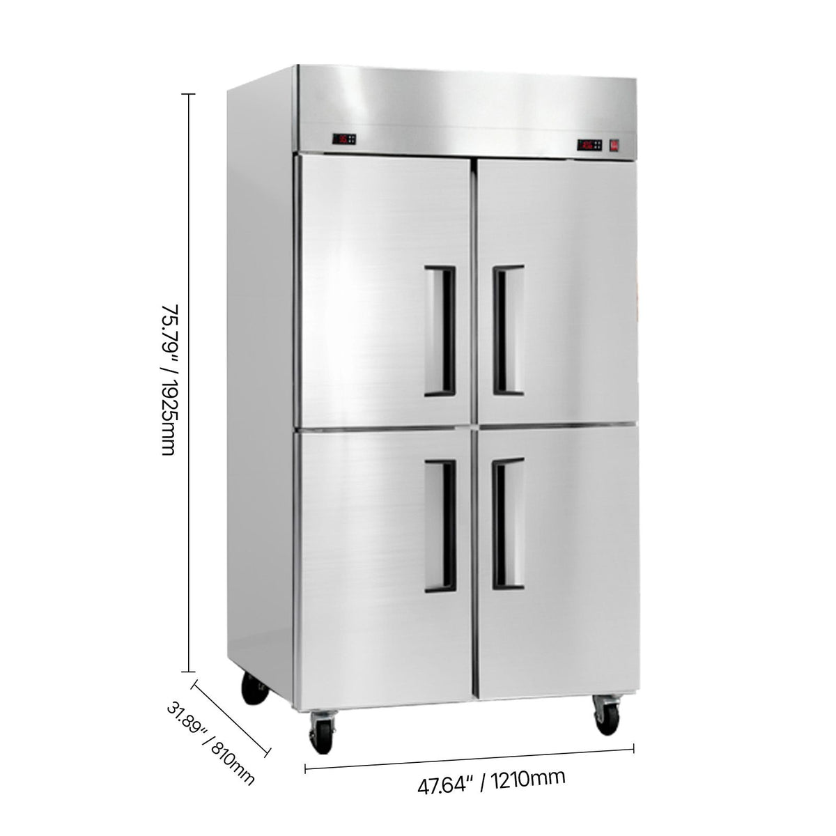 Commercial Refrigerator-Freezer Combo with Independent Controls