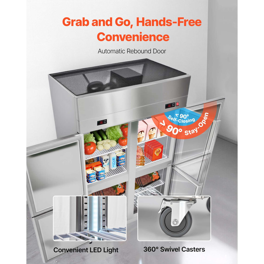 Commercial Refrigerator-Freezer Combo with Independent Controls