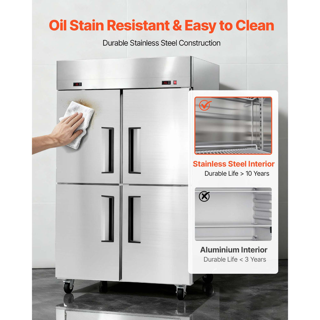 Commercial Refrigerator-Freezer Combo with Independent Controls