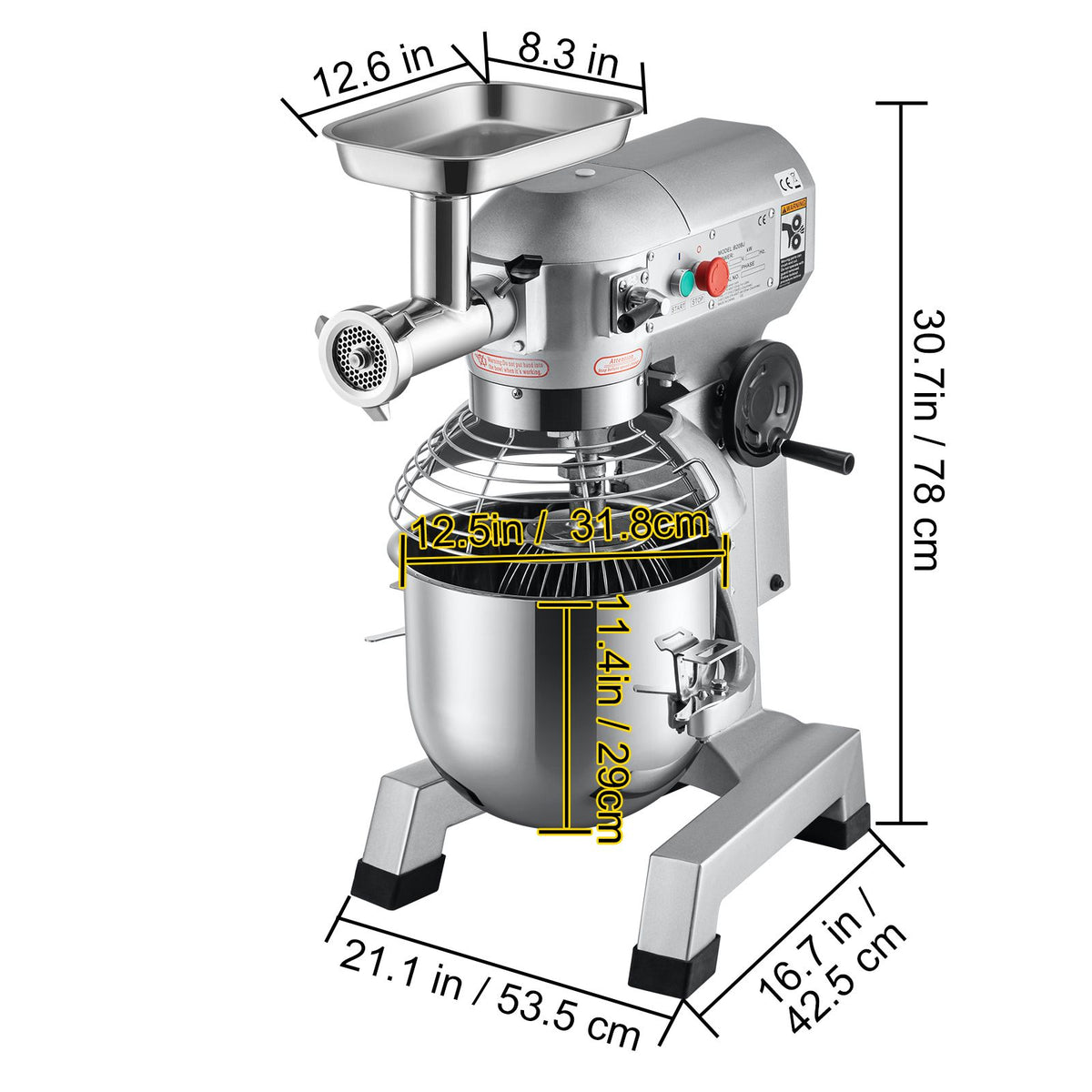 Commercial Stand Mixer and Meat Grinder