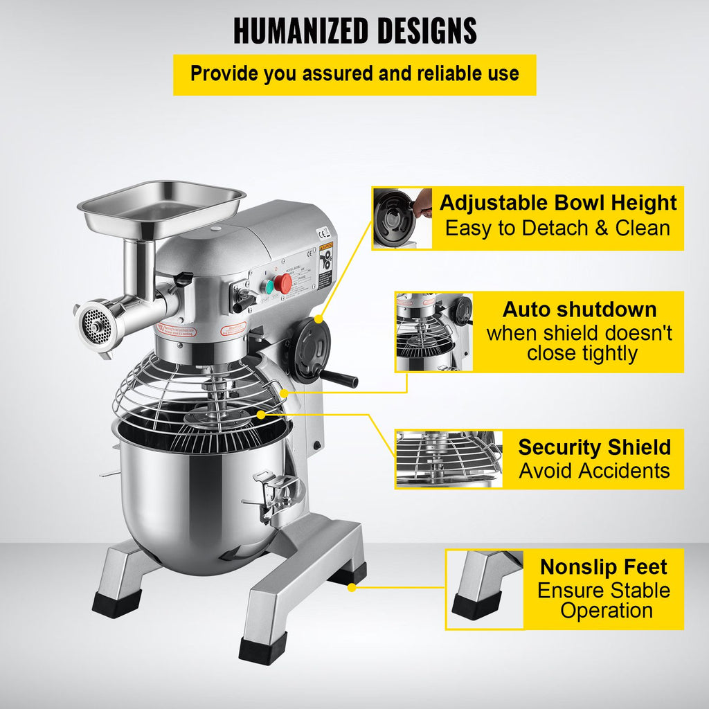 Commercial Stand Mixer and Meat Grinder
