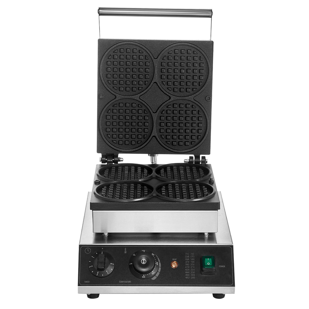 Commercial Waffle Maker with Adjustable Temperature and Even Heating
