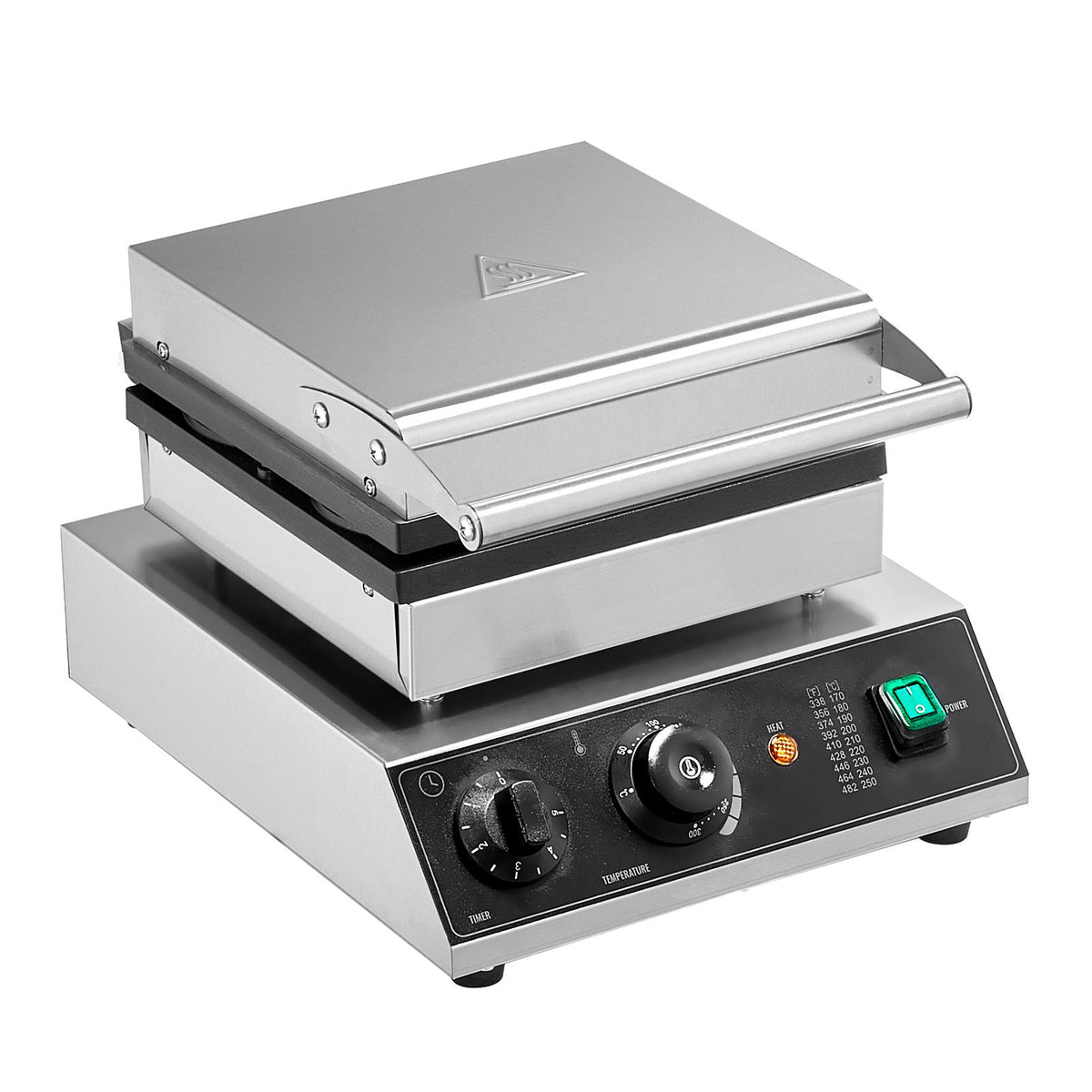 Commercial Waffle Maker with Adjustable Temperature and Even Heating