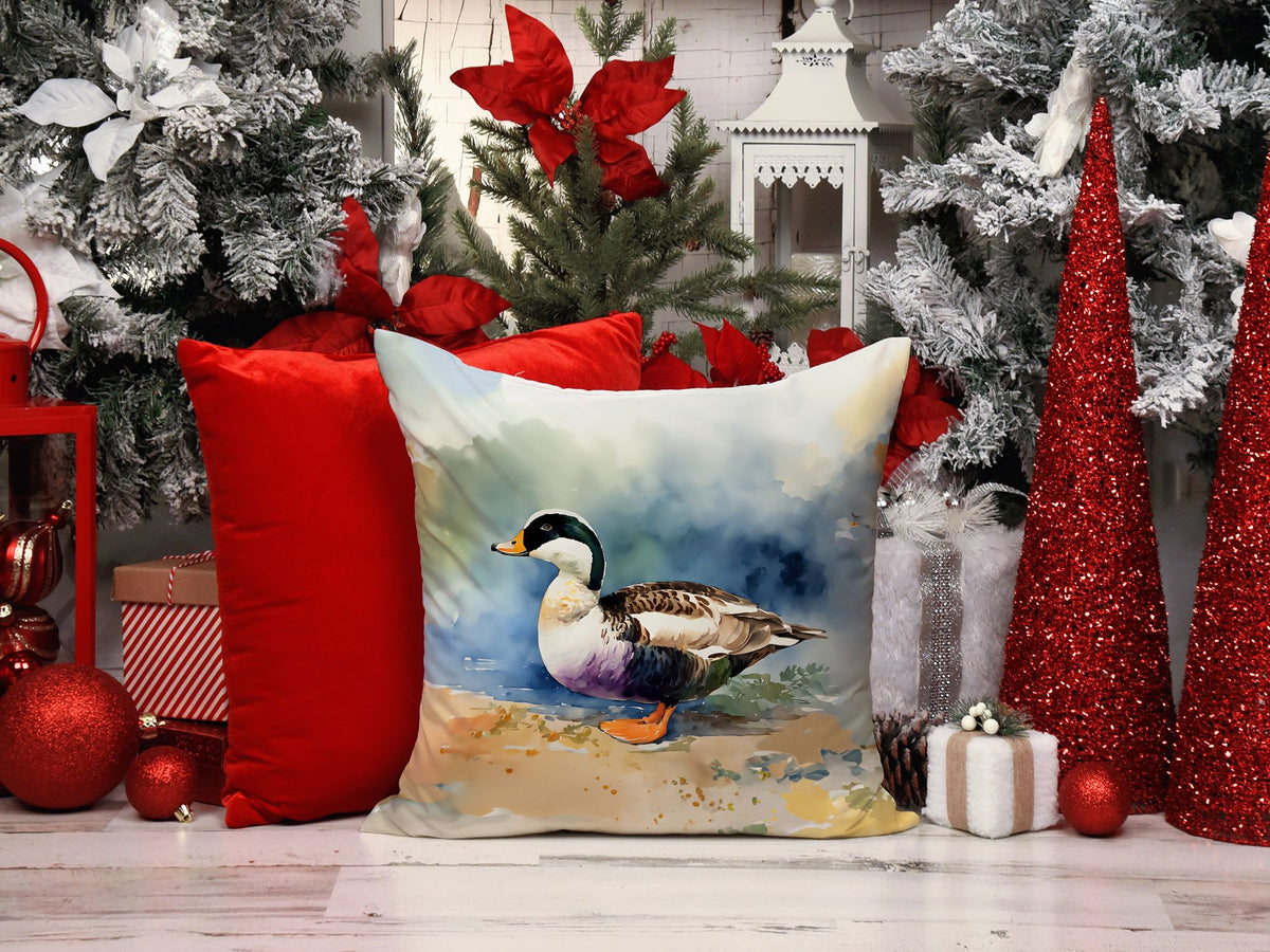 Common Eider Duck Indoor Outdoor Decorative Throw Pillow