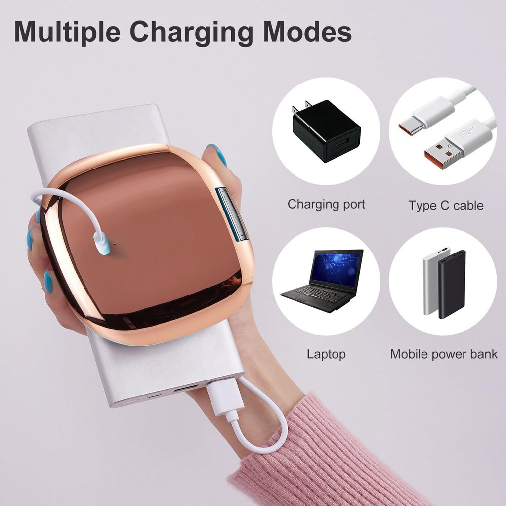 Rose Gold Rechargeable LED Travel Mirror