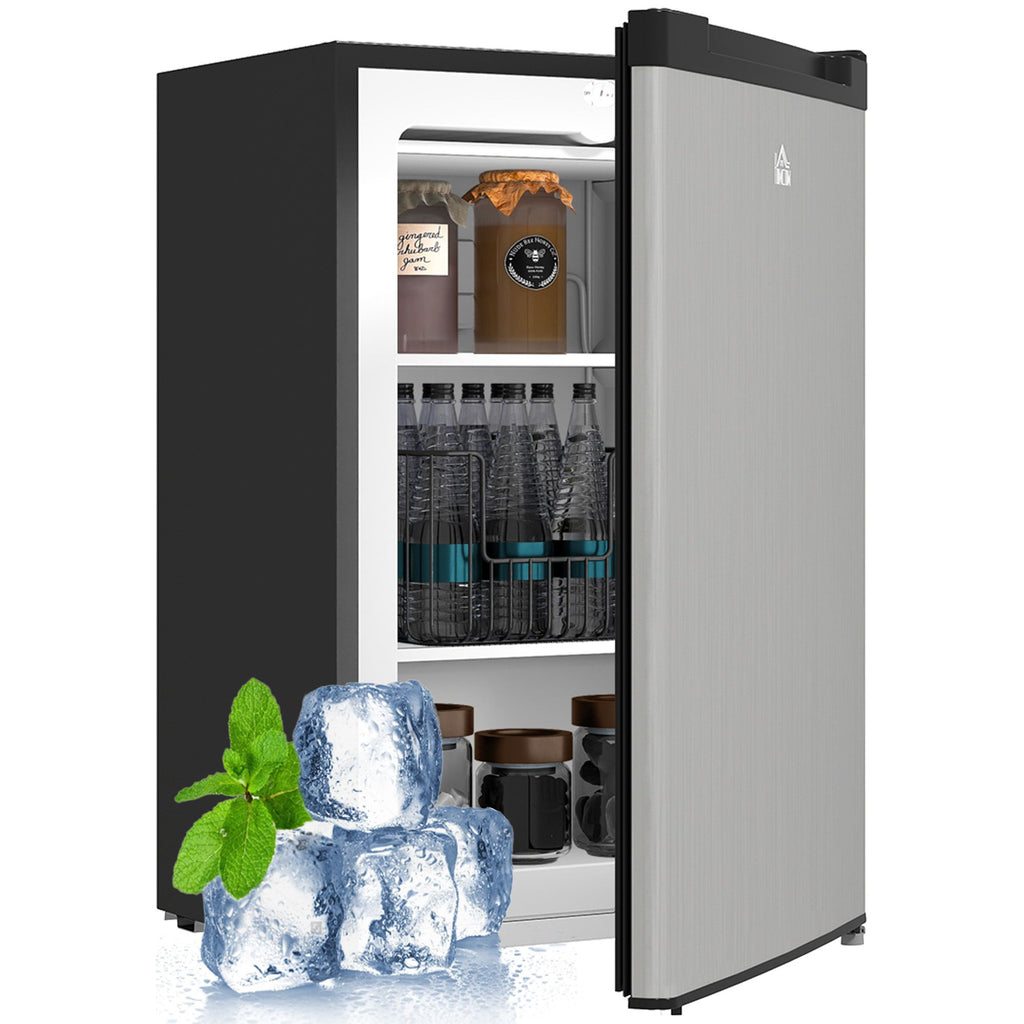 Compact Upright Freezer with Adjustable Thermostat & Reversible Door
