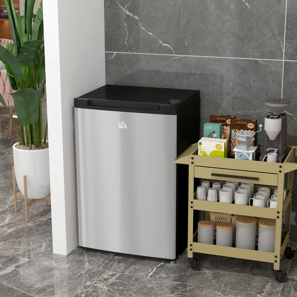 Compact Upright Freezer with Adjustable Thermostat & Reversible Door