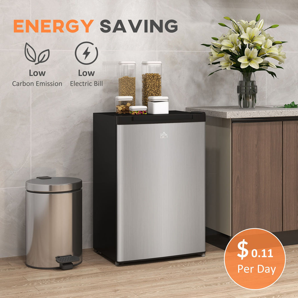Compact Upright Freezer with Adjustable Thermostat & Reversible Door