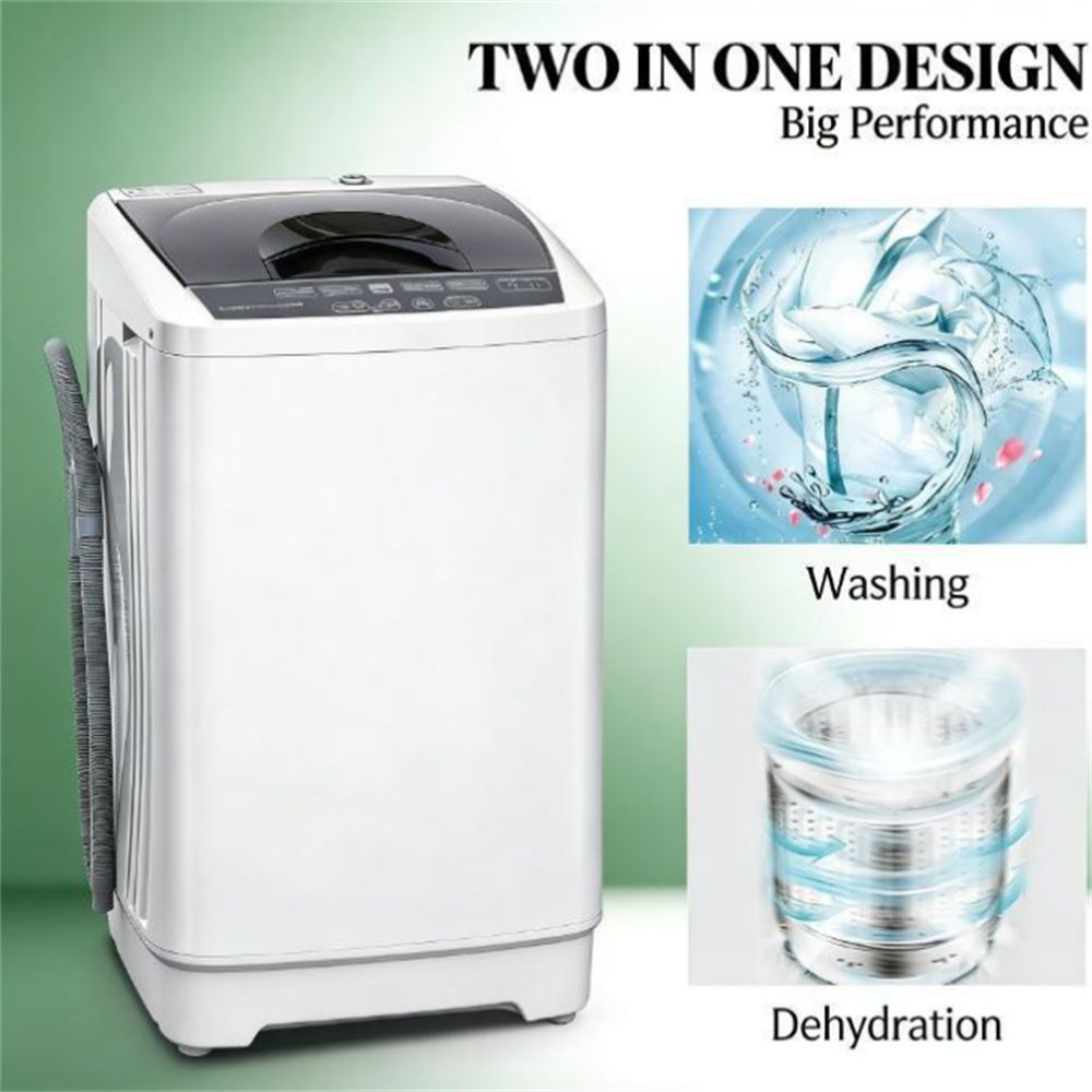 Compact Portable Washing Machine with 8 Programs and Timer