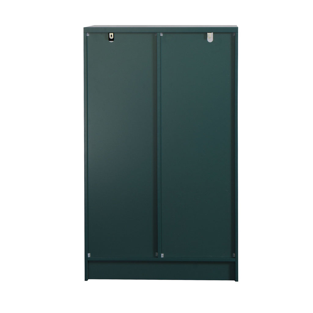 Multipurpose Storage Cabinet with Glass Doors and Adjustable Shelves