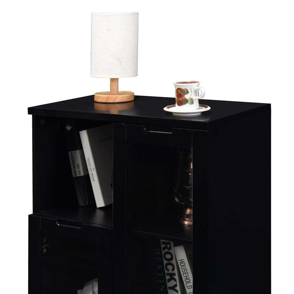 Multipurpose Storage Cabinet with Glass Doors and Adjustable Shelves