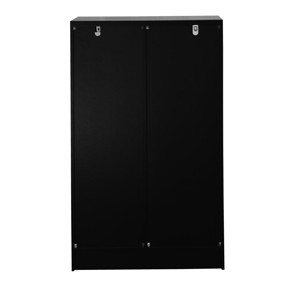 Multipurpose Storage Cabinet with Glass Doors and Adjustable Shelves