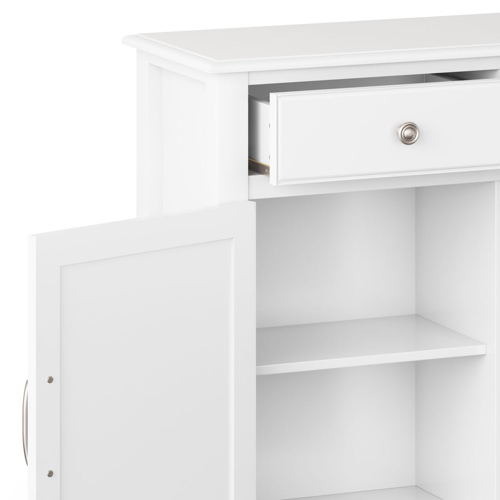 Connaught White Entryway Storage Cabinet with Drawers and Doors