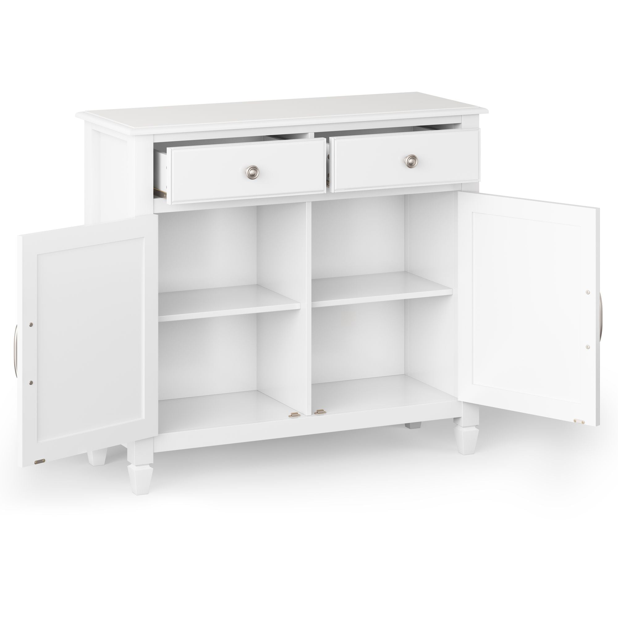 Connaught White Entryway Storage Cabinet with Drawers and Doors