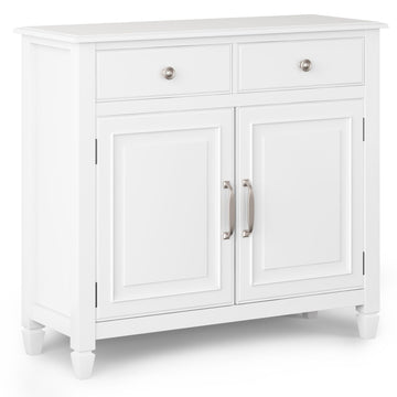 Connaught White Entryway Storage Cabinet with Drawers and Doors
