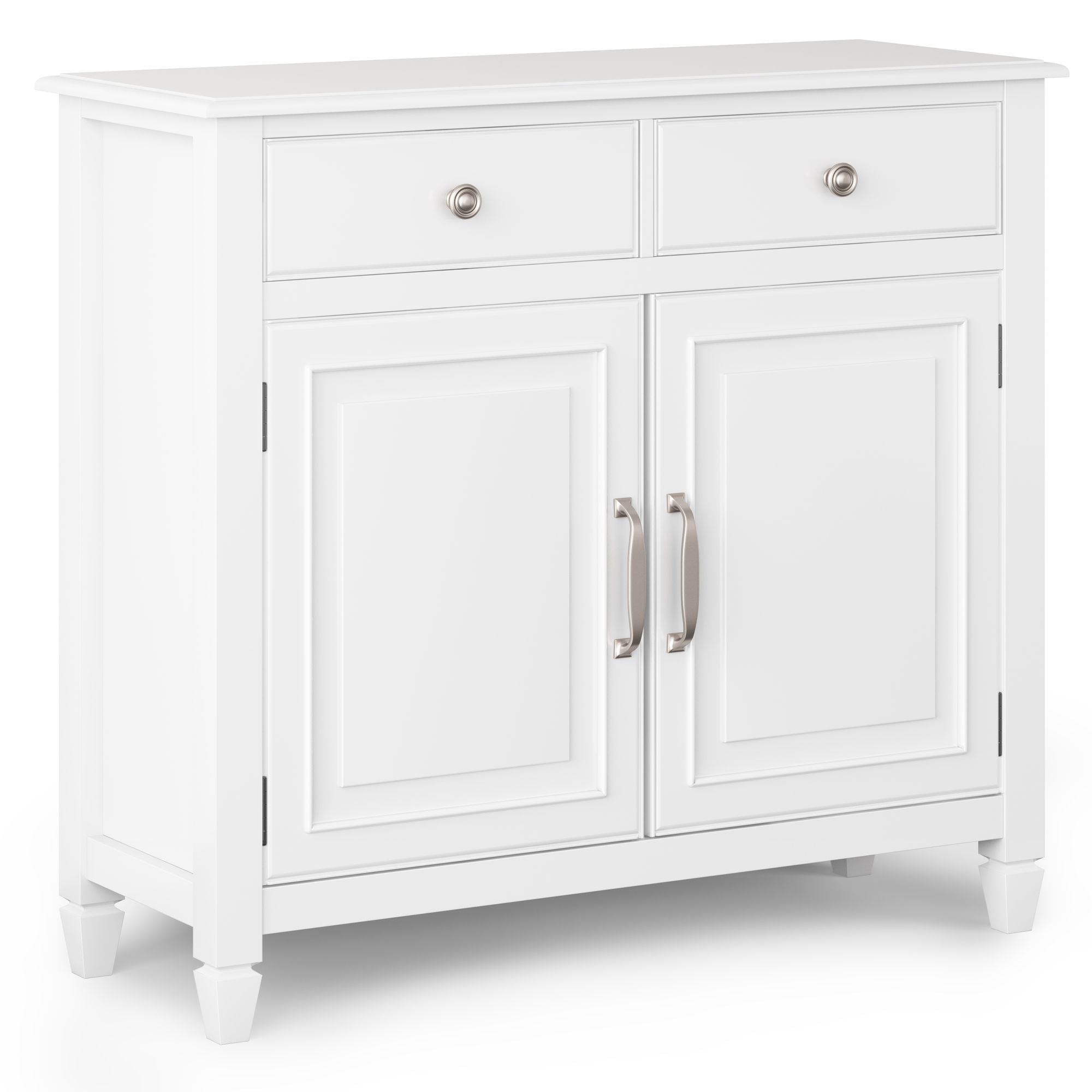 Connaught White Entryway Storage Cabinet with Drawers and Doors