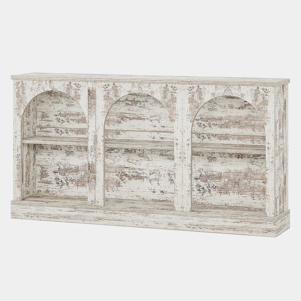 Farmhouse Foyer Console Table with Large Storage Space