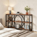 Narrow Three-Tier Farmhouse Industrial Console Table