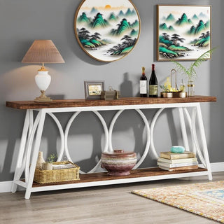 Tribesigns Industrial Console Table for Living Room
