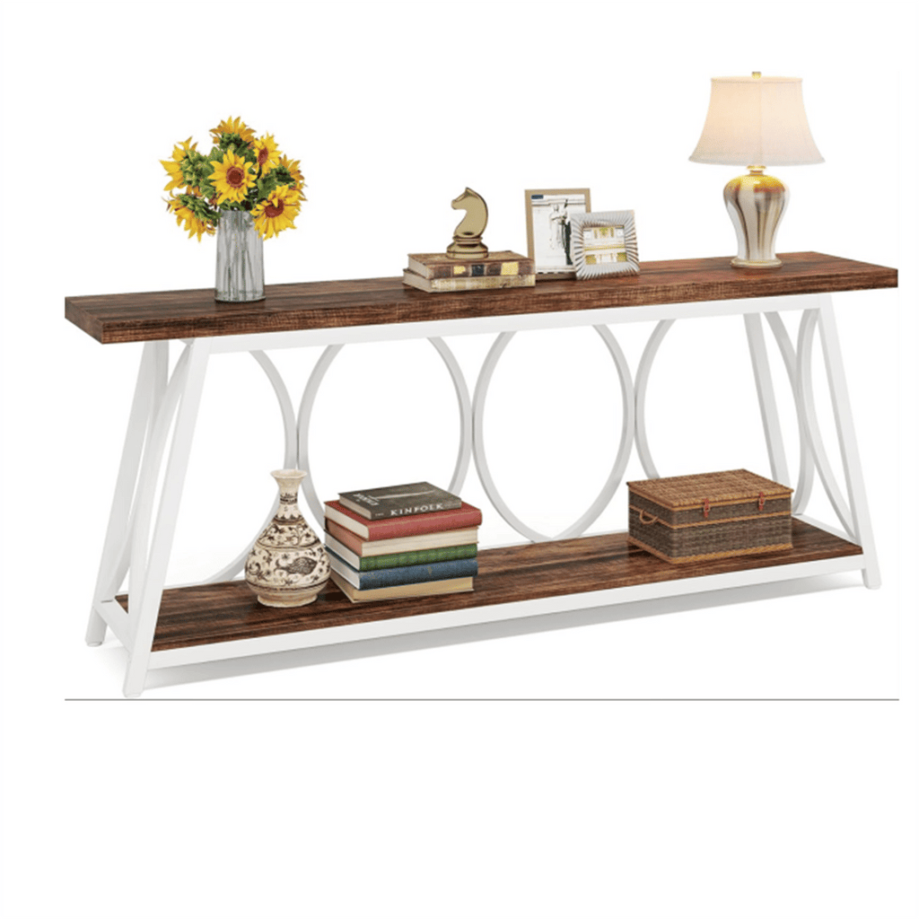 Tribesigns Industrial Console Table for Living Room