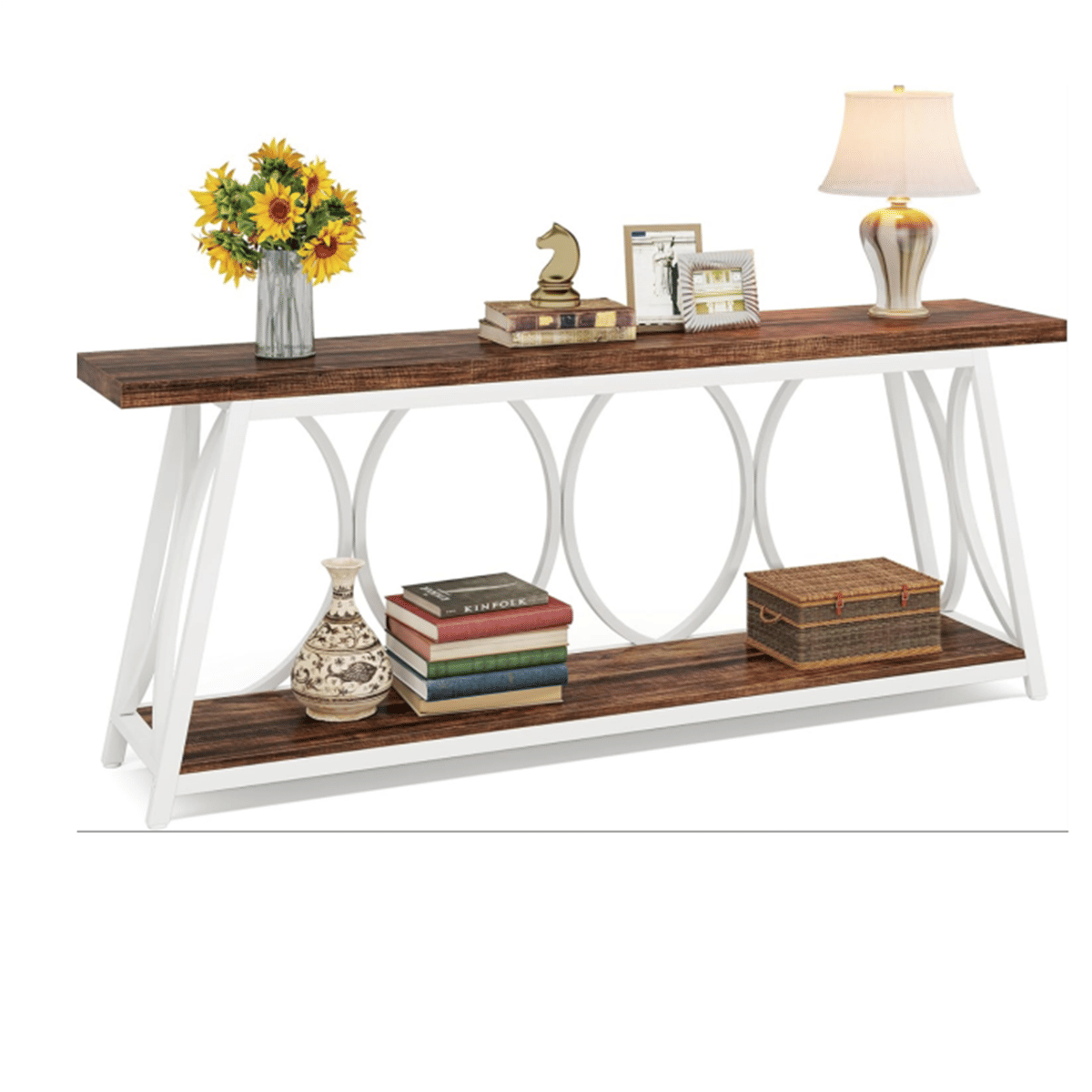 Tribesigns Industrial Console Table for Living Room