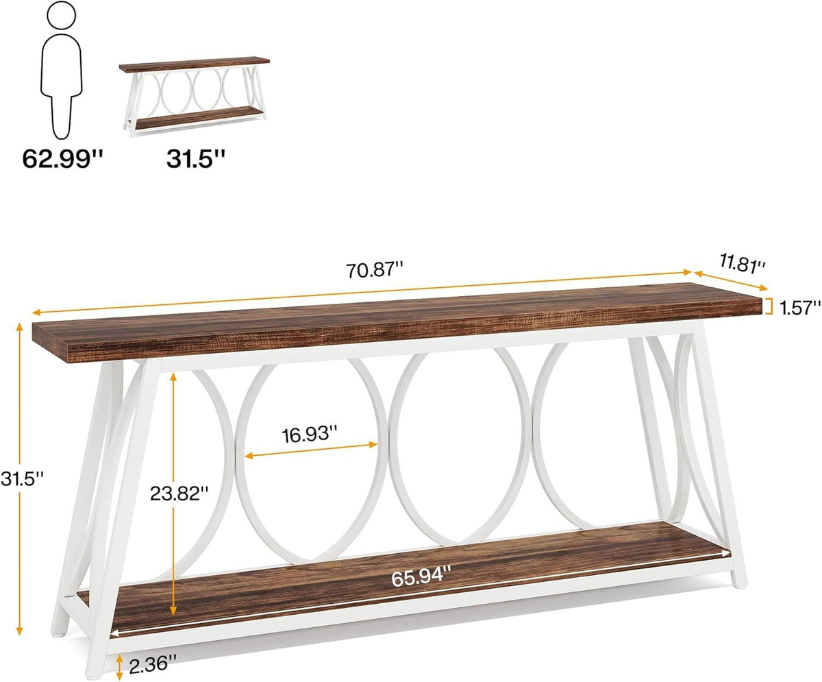 Tribesigns Industrial Console Table for Living Room