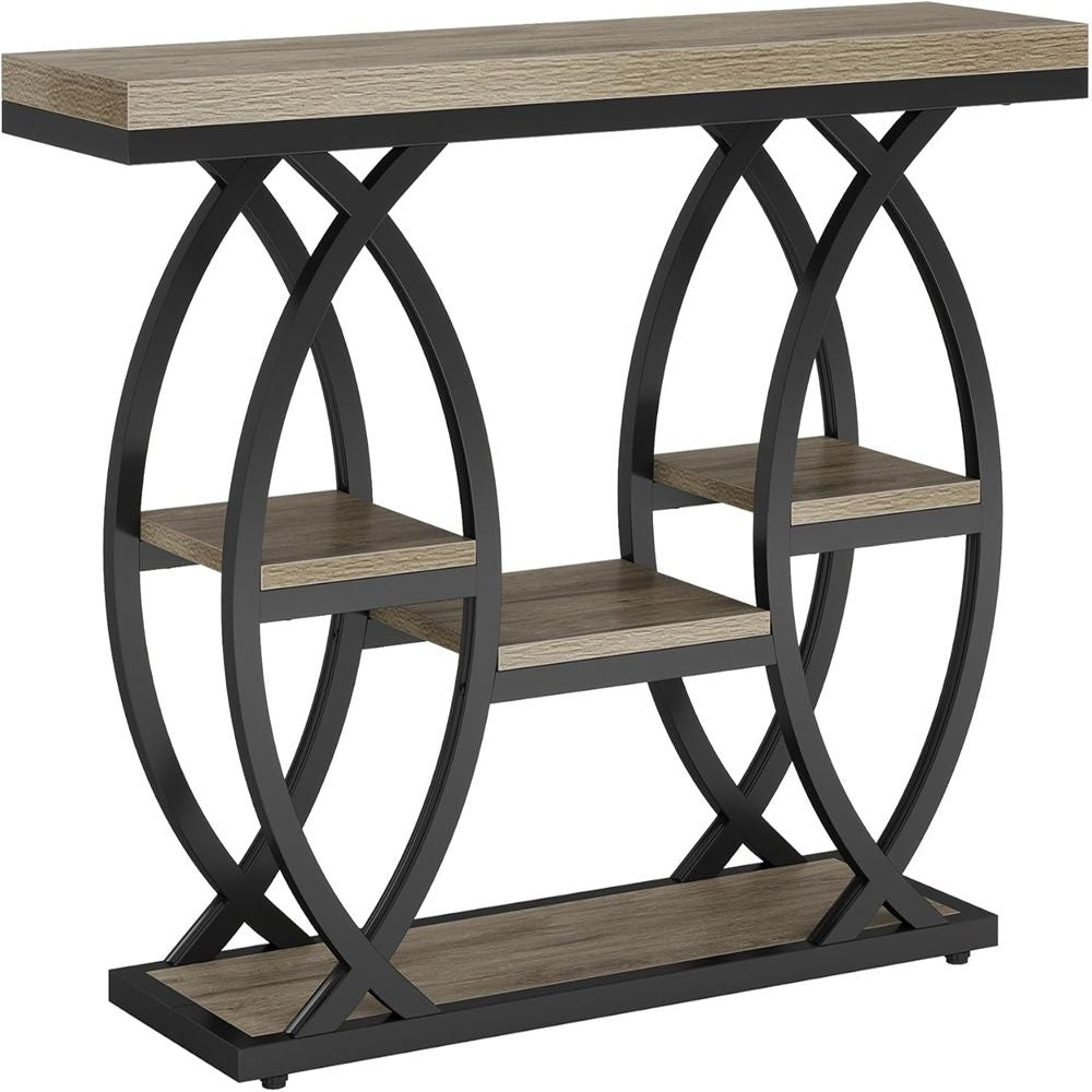 Industrial Four-Tier Console for Compact Spaces