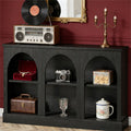 Farmhouse Console Table with Arched Front and Storage