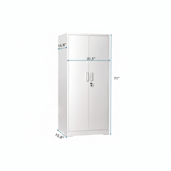 Ironclad Metal Storage Cabinet with Locking Doors and Adjustable Shelves