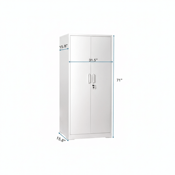 Ironclad Metal Storage Cabinet with Locking Doors and Adjustable Shelves