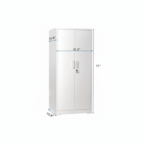 Ironclad Metal Storage Cabinet with Locking Doors and Adjustable Shelves