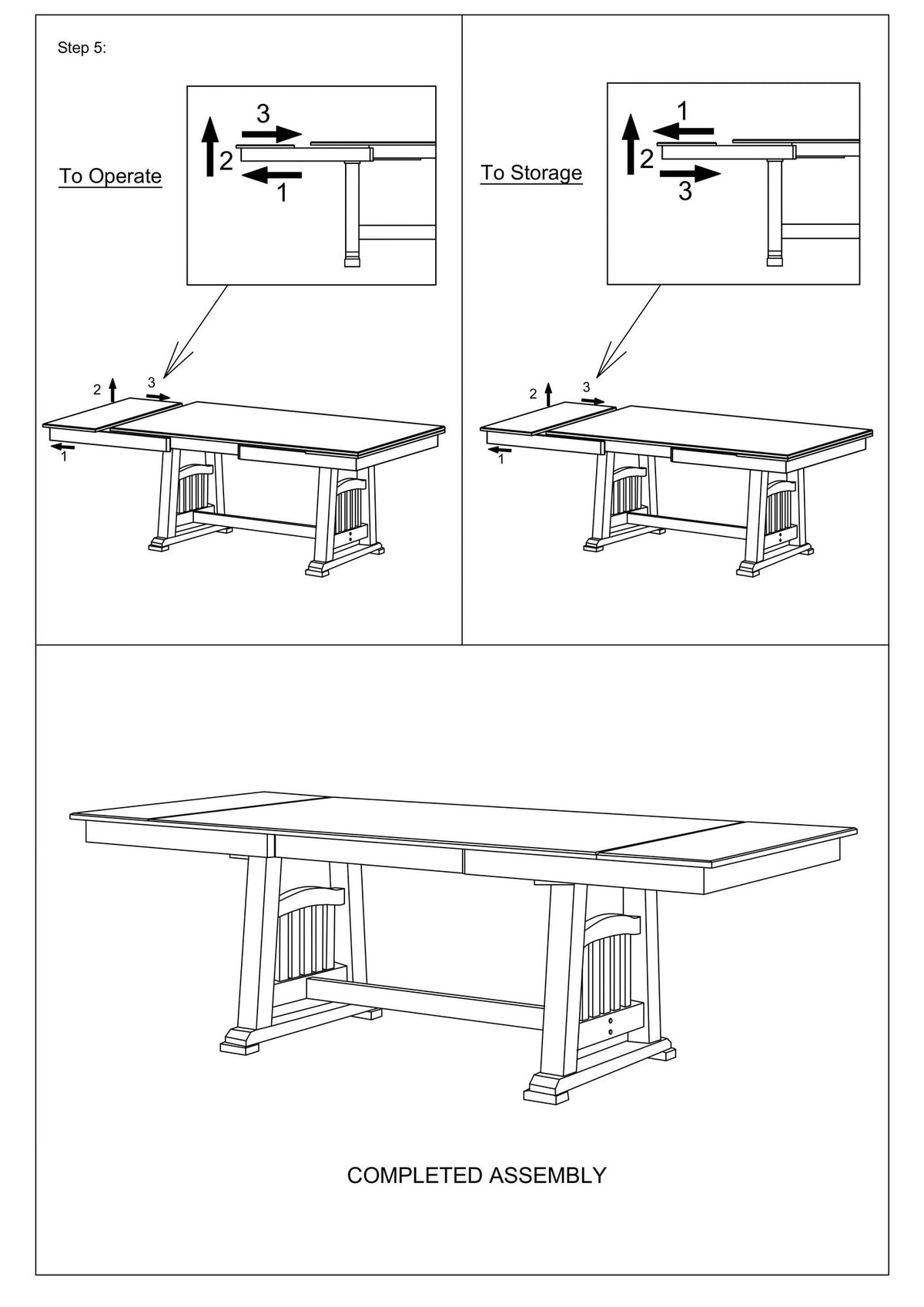 Contemporary Antique White and Gray Extendable Dining Table
