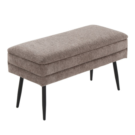 Contemporary Storage Bench with Removable Lid and Seating for Two